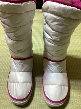 Women’s The North Face White and Pink Boots